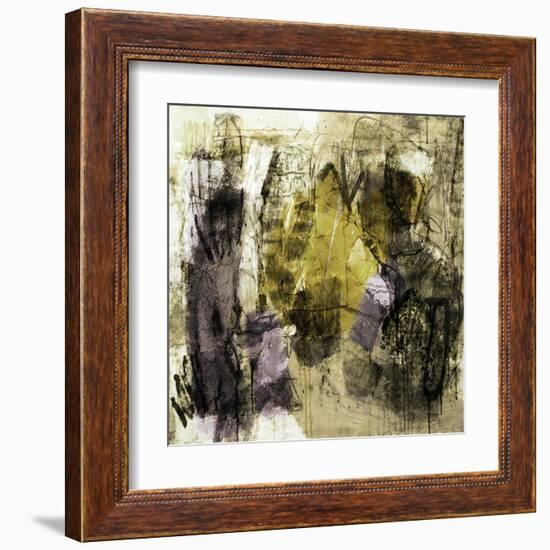 Mixed Technics, Expression Abstract Painting-dpaint-Framed Art Print