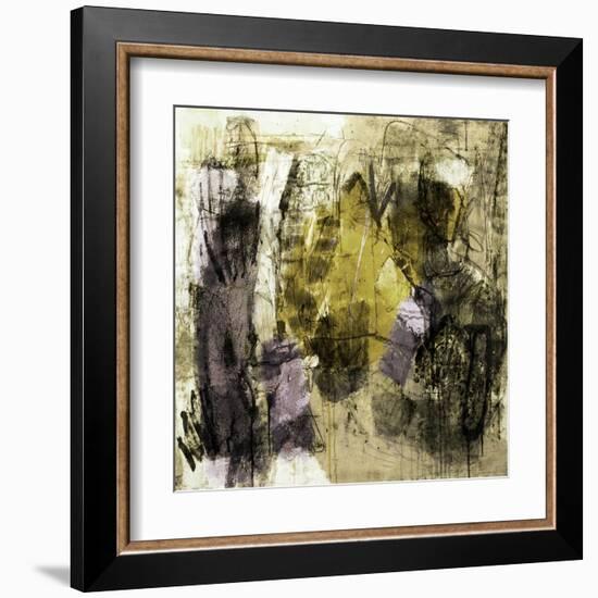 Mixed Technics, Expression Abstract Painting-dpaint-Framed Art Print