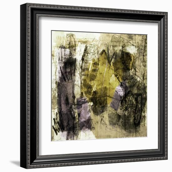 Mixed Technics, Expression Abstract Painting-dpaint-Framed Art Print