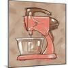 Mixer coral & brown-Larry Hunter-Mounted Giclee Print