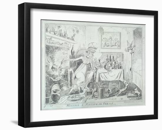 Mixing a Recipe for Corns, 1835-George Cruikshank-Framed Giclee Print