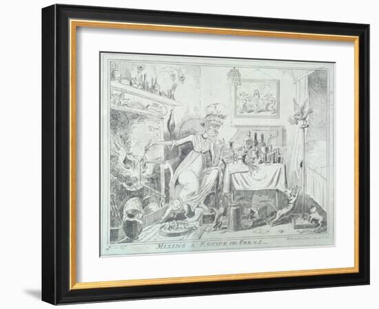 Mixing a Recipe for Corns, 1835-George Cruikshank-Framed Giclee Print