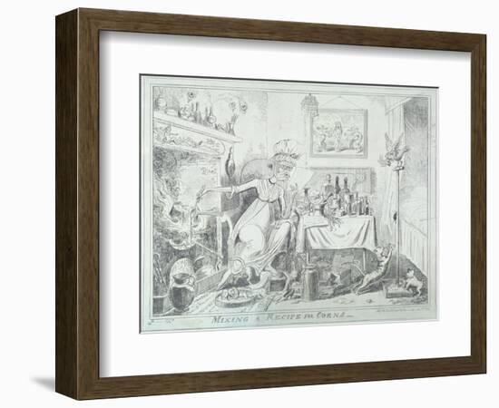 Mixing a Recipe for Corns, 1835-George Cruikshank-Framed Giclee Print