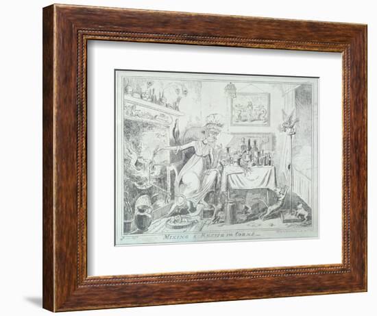 Mixing a Recipe for Corns, 1835-George Cruikshank-Framed Giclee Print