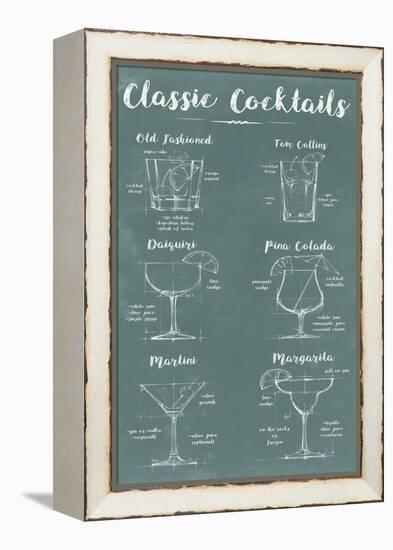 Mixology Infograph-Ethan Harper-Framed Stretched Canvas