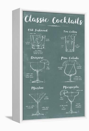 Mixology Infograph-Ethan Harper-Framed Stretched Canvas