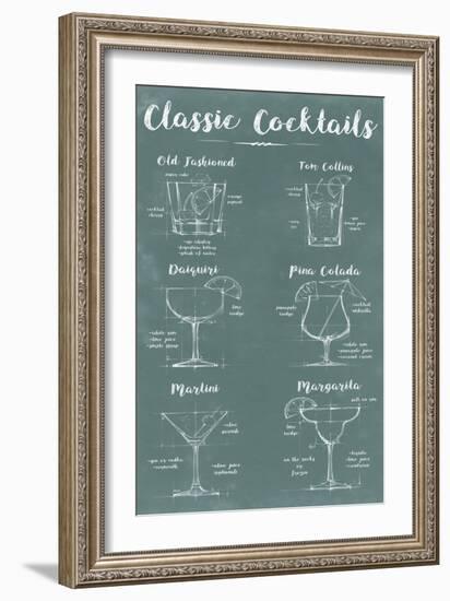 Mixology Infograph-Ethan Harper-Framed Art Print