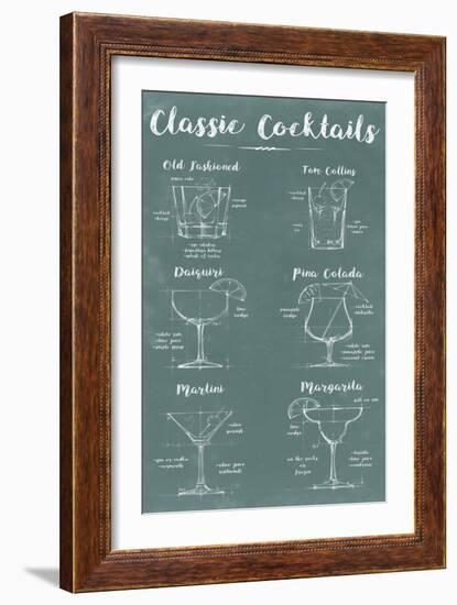 Mixology Infograph-Ethan Harper-Framed Art Print