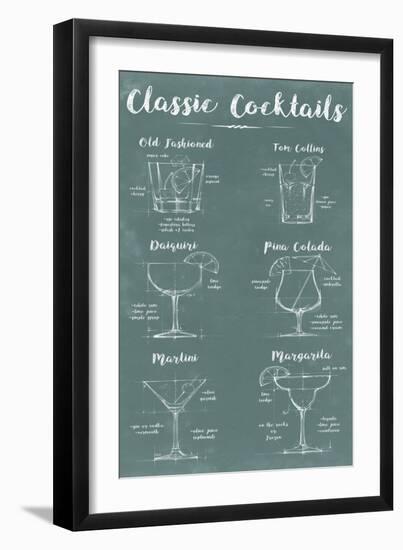 Mixology Infograph-Ethan Harper-Framed Art Print