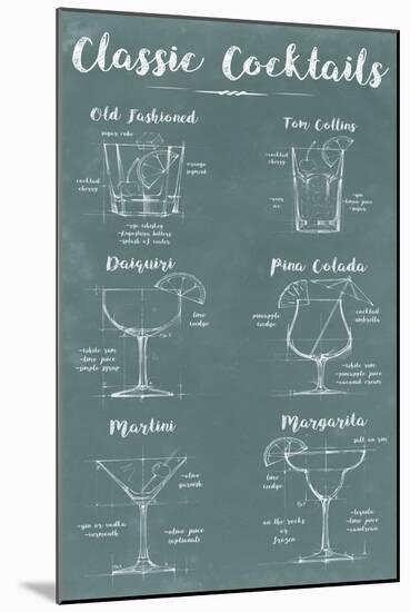 Mixology Infograph-Ethan Harper-Mounted Art Print