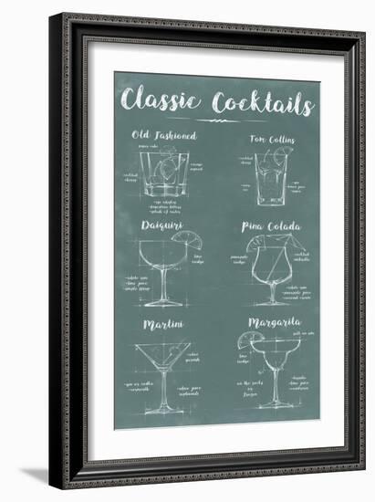 Mixology Infograph-Ethan Harper-Framed Art Print