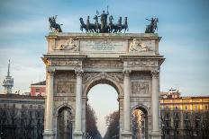 Arch of Peace in Sempione Park, Milan, Lombardy, Italy-Mixov-Framed Photographic Print