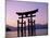 Miyajima Island / ItsUKushima Shrine / Torii Gate / Sunset, Honshu, Japan-Steve Vidler-Mounted Photographic Print