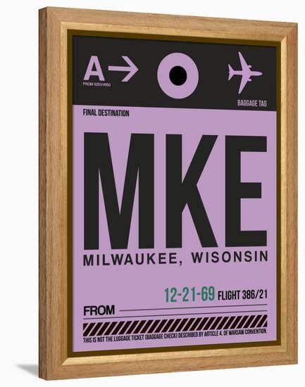 MKE Milwaukee Luggage Tag I-NaxArt-Framed Stretched Canvas