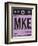 MKE Milwaukee Luggage Tag I-NaxArt-Framed Premium Giclee Print