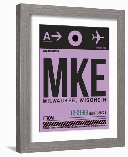 MKE Milwaukee Luggage Tag I-NaxArt-Framed Art Print