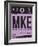 MKE Milwaukee Luggage Tag I-NaxArt-Framed Art Print