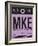 MKE Milwaukee Luggage Tag I-NaxArt-Framed Art Print