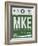 MKE Milwaukee Luggage Tag II-NaxArt-Framed Art Print