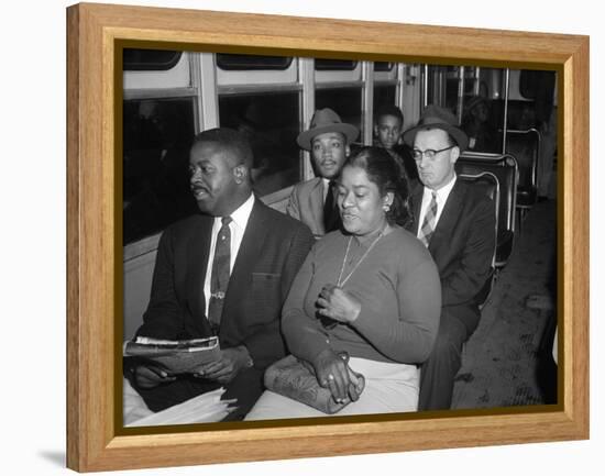 MLK Abernathy Ride Bus 1956-Harold Valentine-Framed Premier Image Canvas