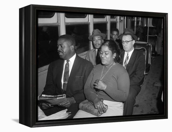 MLK Abernathy Ride Bus 1956-Harold Valentine-Framed Premier Image Canvas