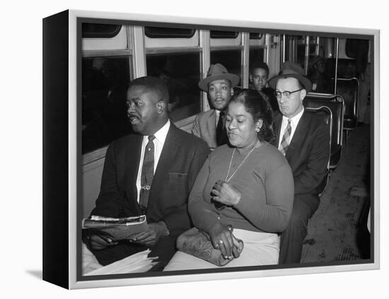MLK Abernathy Ride Bus 1956-Harold Valentine-Framed Premier Image Canvas