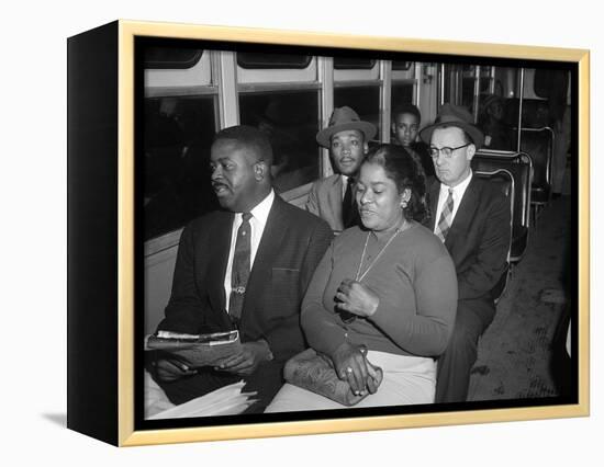 MLK Abernathy Ride Bus 1956-Harold Valentine-Framed Premier Image Canvas