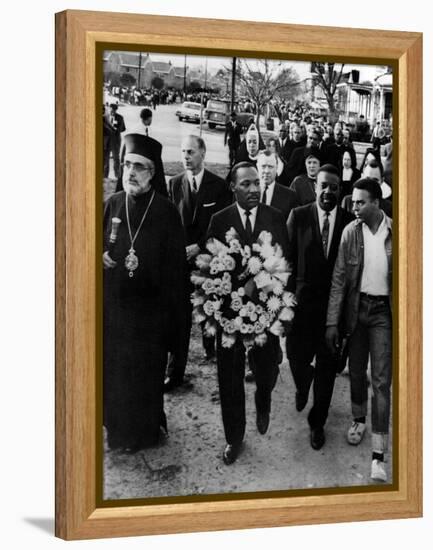 MLK Leads March for Slain Unitarian Minister 1965-null-Framed Premier Image Canvas