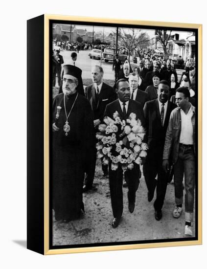 MLK Leads March for Slain Unitarian Minister 1965-null-Framed Premier Image Canvas