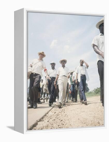 MLK Marches from Memphis to Jackson 1965-null-Framed Premier Image Canvas