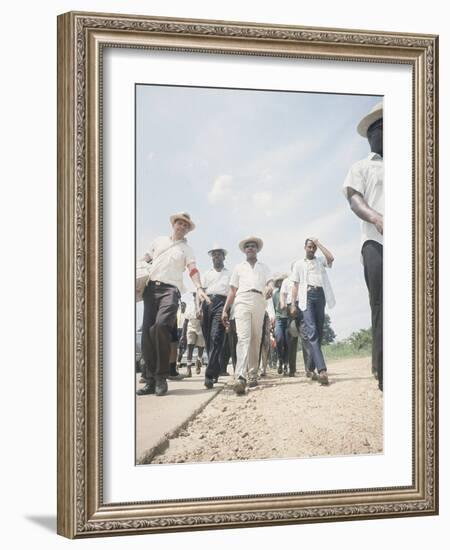 MLK Marches from Memphis to Jackson 1965-null-Framed Photographic Print