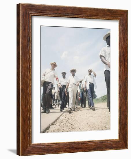 MLK Marches from Memphis to Jackson 1965-null-Framed Photographic Print