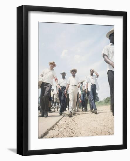 MLK Marches from Memphis to Jackson 1965-null-Framed Photographic Print