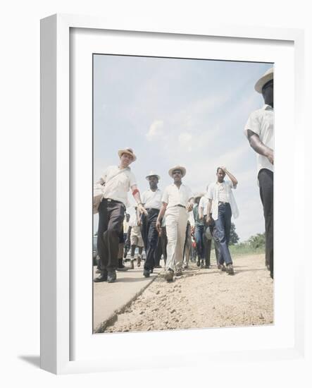 MLK Marches from Memphis to Jackson 1965-null-Framed Photographic Print