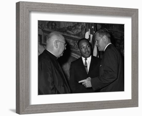 MLK Spellman Rockefeller 1962-Associated Press-Framed Photographic Print