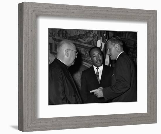 MLK Spellman Rockefeller 1962-Associated Press-Framed Photographic Print