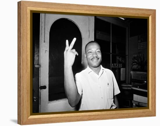 MLK St Augustine Boycott 1964-null-Framed Premier Image Canvas