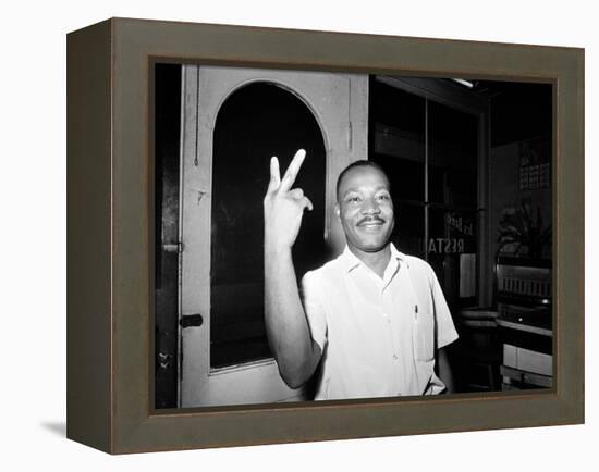 MLK St Augustine Boycott 1964-null-Framed Premier Image Canvas