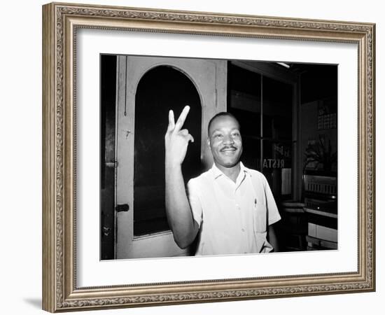 MLK St Augustine Boycott 1964-null-Framed Premium Photographic Print