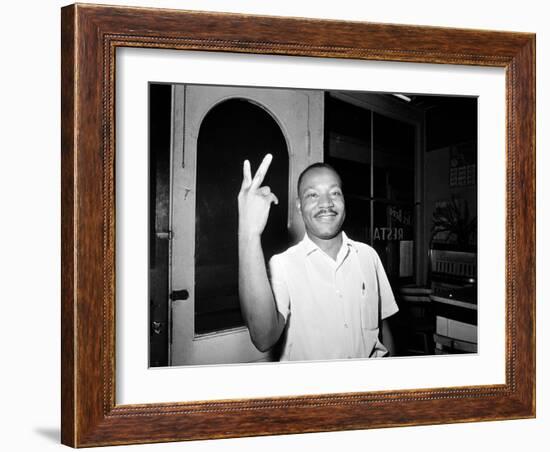 MLK St Augustine Boycott 1964-null-Framed Premium Photographic Print