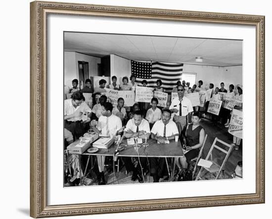 MLK St Augustine Boycott 1964-null-Framed Photographic Print