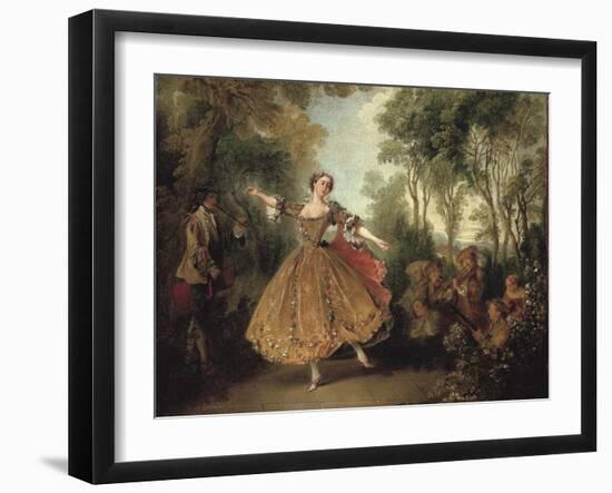 Mlle Camargo Dancing-Nicolas Lancret-Framed Art Print