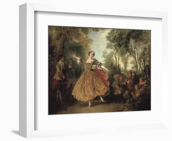 Mlle Camargo Dancing-Nicolas Lancret-Framed Art Print