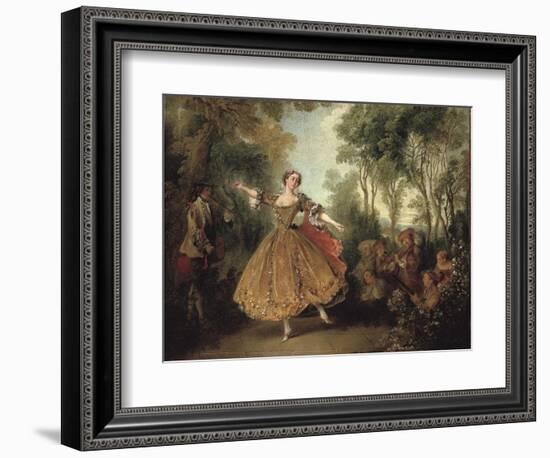 Mlle Camargo Dancing-Nicolas Lancret-Framed Art Print