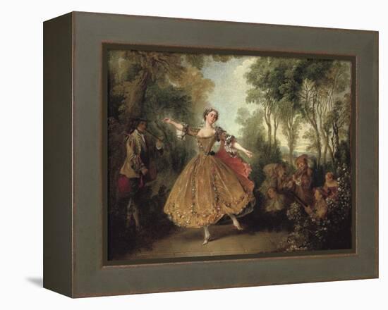 Mlle Camargo Dancing-Nicolas Lancret-Framed Stretched Canvas