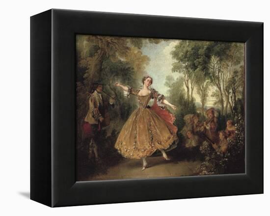 Mlle Camargo Dancing-Nicolas Lancret-Framed Stretched Canvas