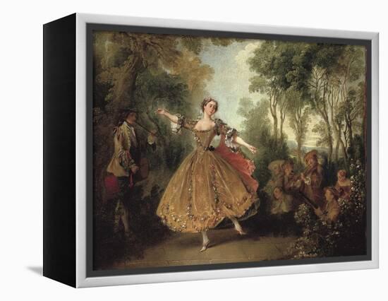 Mlle Camargo Dancing-Nicolas Lancret-Framed Stretched Canvas