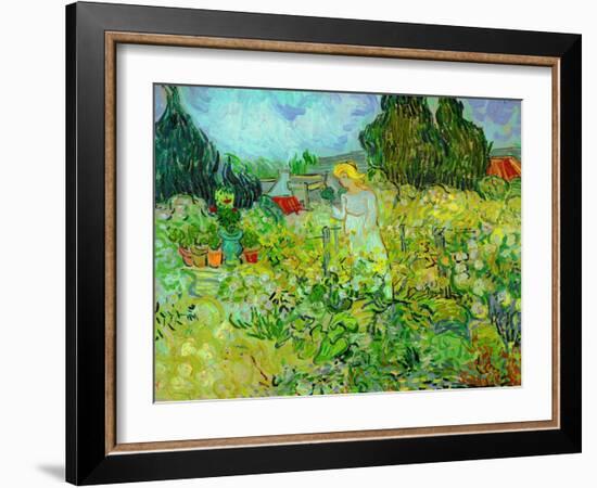 Mlle. Gachet dans son jardin a Auvers-sur-Oise (1890). Oil on canvas 46 x 55.5 cm R.F. 1954-13.-Vincent van Gogh-Framed Giclee Print