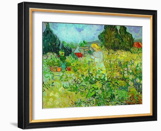 Mlle. Gachet dans son jardin a Auvers-sur-Oise (1890). Oil on canvas 46 x 55.5 cm R.F. 1954-13.-Vincent van Gogh-Framed Giclee Print