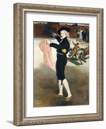 Mlle Victorine Meurent in the Costume of an Espada, 1862-Edouard Manet-Framed Giclee Print